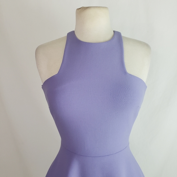 Elizabeth and James Lavender Clarissa Stretch Crepe Fit & Flare Mini Dress Sz 2 - Picture 3 of 14